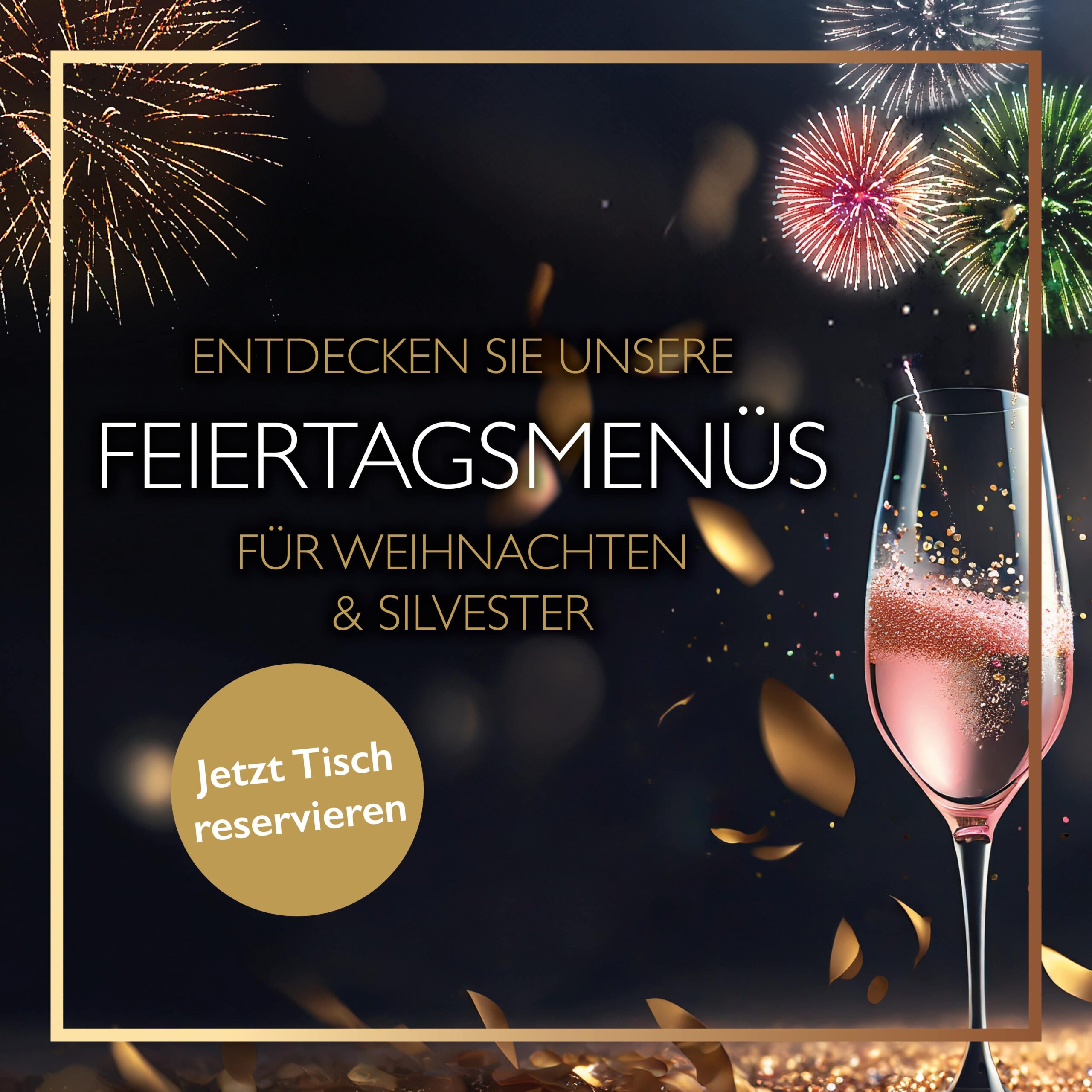 Entdecke Sie unsere Feiertagsmenüs für Weihnachten und Silvester
